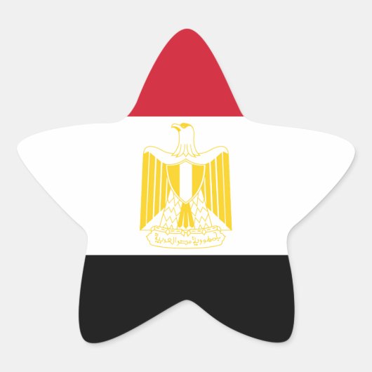 Sticker Étoile Drapeau de l'Égypte (Devant)