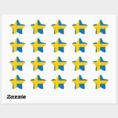 Sticker Étoile Drapeau de Suède (Feuille)