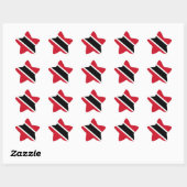 Sticker Étoile Drapeau de Trinité-et-Tobago (Feuille)