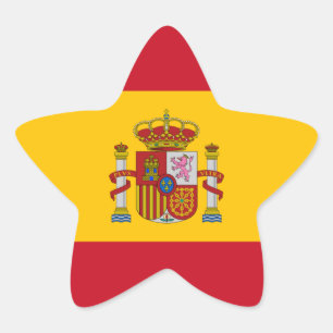 Sticker Étoile drapeau d'espagne