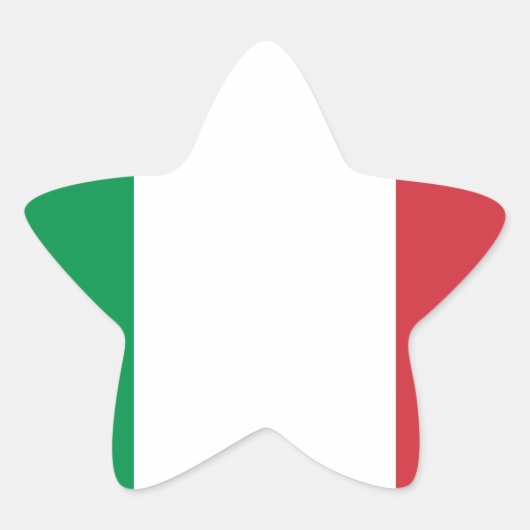Sticker Étoile Drapeau d'Italie (Devant)