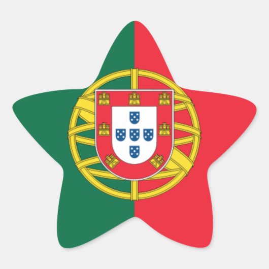 Sticker Étoile Drapeau du Portugal (Devant)