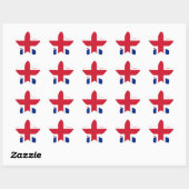 Sticker Étoile Drapeau du Royaume-Uni (Feuille)