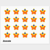 Sticker Étoile Drapeau Estelada Catalanne (Feuille)