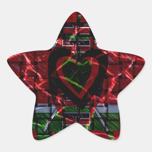 Sticker Étoile Drapeau fissuré : Faites simple - Résilience kenya (Devant)