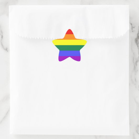 Sticker Étoile Drapeau LGBT (Sac)