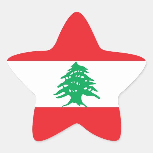 Sticker Étoile Drapeau Liban/Liban (Devant)