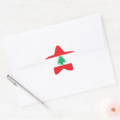Sticker Étoile Drapeau Liban/Liban (Enveloppe)
