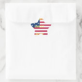 Sticker Étoile Drapeau USA "Home Sweet Home" Art Imprimer (Sac)