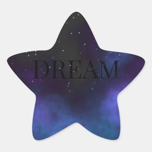 Sticker Étoile Dream Space Nebula Grande horloge (Devant)
