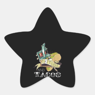 Sticker Étoile Drôle Tatouages Et Tacos Tatouage Et Amateurs De T