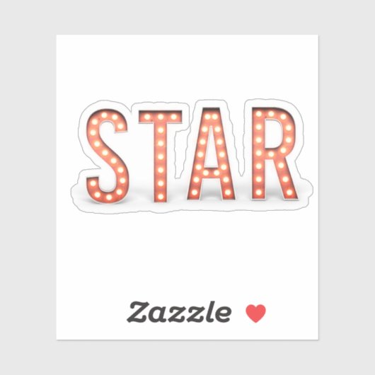 Sticker ÉTOILE ÉCLAIRAGE Vinyl Decal (Feuille)