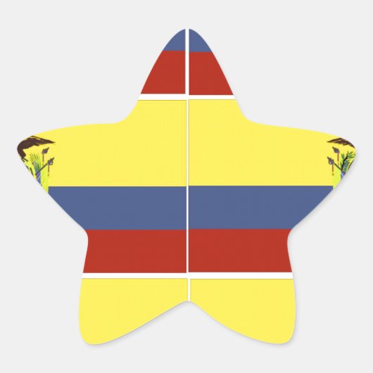 Sticker Étoile ecuadoriflag (Devant)