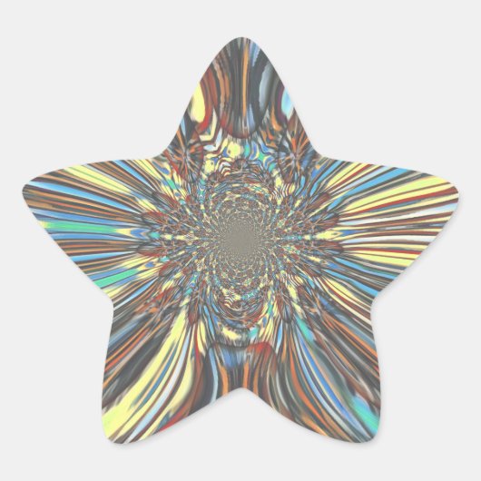 Sticker Étoile Edgy African Urban Pop Art Conception optique Abst (Devant)