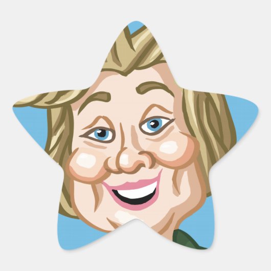 Sticker Étoile Election 2016 de Hilary Clinton (Devant)