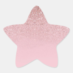 Sticker Étoile Élégant Modèle moderne Rose Parties scintillant or