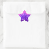 Sticker Étoile Elegant Purple Raspberry Floral (Sac)