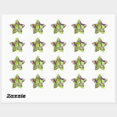 Sticker Étoile Elfes singes de Noël (Feuille)