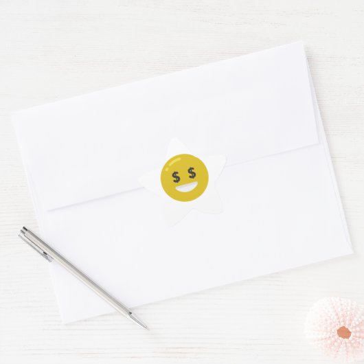Sticker Étoile emoji oeil argent (Enveloppe)