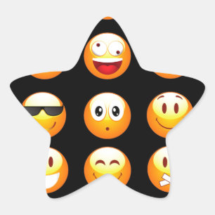 Sticker Étoile emojis noir