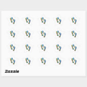 Sticker Étoile Empreinte de pas de Digitals (Feuille)