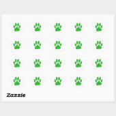 Sticker Étoile Empreinte de patte de chien de feuillage vert (Feuille)