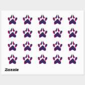 Sticker Étoile Empreinte de patte de chien hors de l'attention (Feuille)