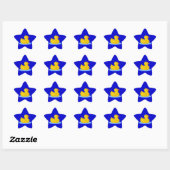 Sticker étoile en caoutchouc (Feuille)