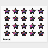 Sticker Étoile Équipe d'équipe de 4e année simple Retour à l'écol (Feuille)