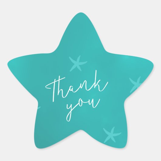 Sticker Étoile Escalier bleu turquoise de plage mariage (Devant)