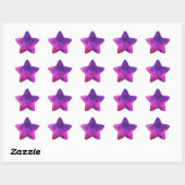 Sticker Étoile Espace rose & violet & Étoiles Faux Galaxy (Feuille)