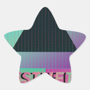 Sticker Étoile esthétique des ondes de vapeur