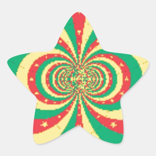 Sticker Étoile étoile à cinq branches République du Cameroun (Devant)