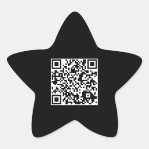 Sticker Étoile étoile de code QR personnalisable