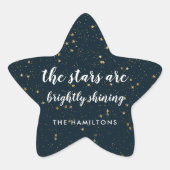 Sticker Étoile Étoile de Noël | Brillant | Famille (Devant)