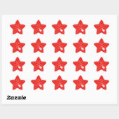 Sticker Étoile Étoile de Noël Festive Red Lace (Feuille)