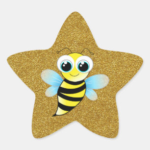 Sticker Étoile Étoile d'or d'abeille