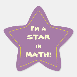Sticker Étoile Étoile étudiante en mathématiques violettes