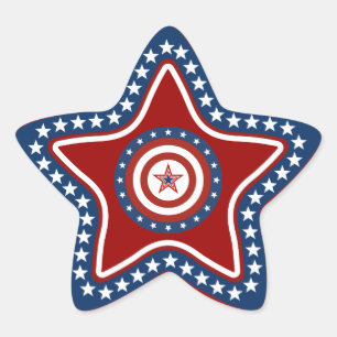 Sticker Étoile Étoile patriotique des Etats-Unis