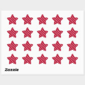 Sticker Étoile Étoiles Blanches Sur Rouge (Feuille)