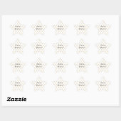 Sticker Étoile Étoiles d'or blanc brillant (Feuille)