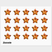 Sticker Étoile Étoiles orange (Feuille)