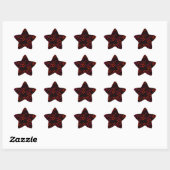Sticker Étoile Étoiles rouges et noires (Feuille)