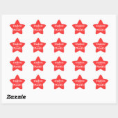 Sticker Étoile Étudiant Red Star du mois personnalisable (Feuille)