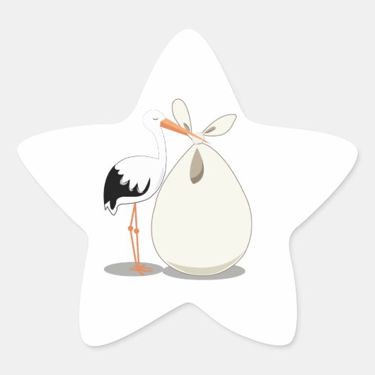 Sticker Étoile Faire-part de naissance (Devant)