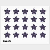 Sticker Étoile Fantaisie violette (Feuille)