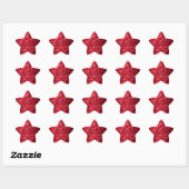 Sticker Étoile Faux Glittery Rouge (Feuille)