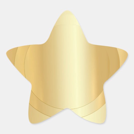 Sticker Étoile Faux Gold Elegant Ajouter votre Modèle vide texte (Devant)