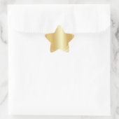 Sticker Étoile Faux Gold Elegant Ajouter votre Modèle vide texte (Sac)