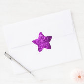Sticker Étoile Faux Parties scintillant violet (Enveloppe)